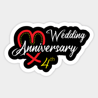 Funny Gift 4 years Wedding Marriage Newest Sticker